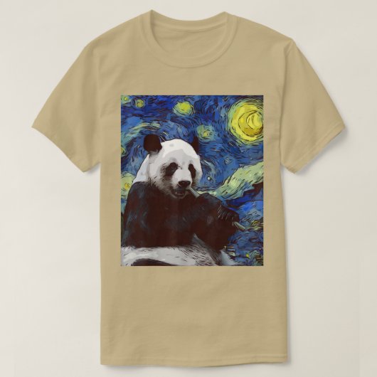 Sterrennacht Giant Panda Cute Panda Lovers T-shirt (Design voorkant)