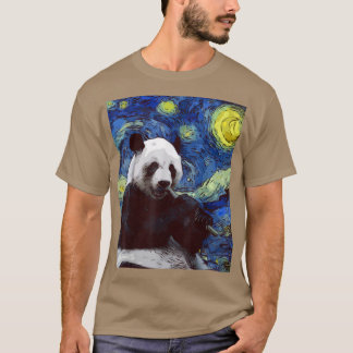 Sterrennacht Giant Panda Cute Panda Lovers T-shirt