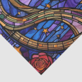 Sterrennacht Glas in lood Decoupage Papier - Moon (Detail)