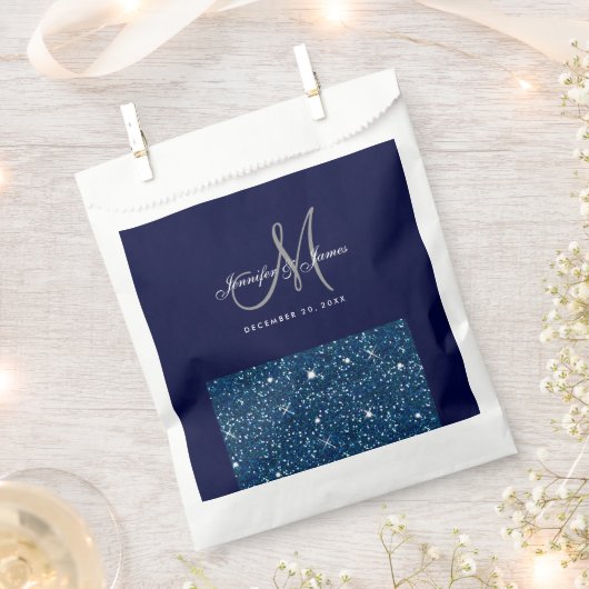 Sterrennacht Glitter Elegant Huwelijksgunst Bedankzakje (Geknipt)