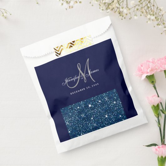 Sterrennacht Glitter Elegant Huwelijksgunst Bedankzakje (Gezegeld)