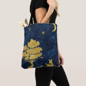 Sterrennacht - goudsilhouet tote bag (Dichtbij)