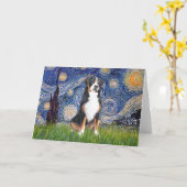 Sterrennacht-Greater Swiss Mountain Dog Kaart (Gele Bloem)