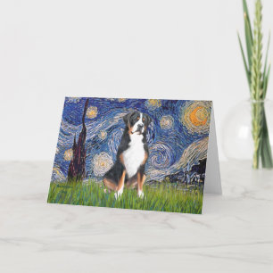 Sterrennacht-Greater Swiss Mountain Dog Kaart