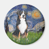 Sterrennacht-Greater Swiss Mountain Dog Magneet (Voorkant)
