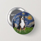 Sterrennacht-Greater Swiss Mountain Dog Ronde Button 5,7 Cm (Voorkant /achterkant)