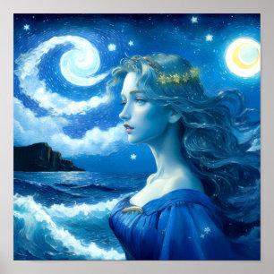 Sterrennacht 🌌 - Grieks Godin Fantasy Poster #3