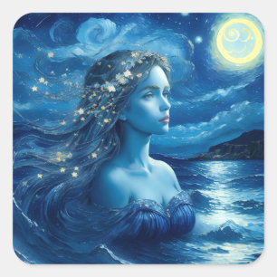Sterrennacht 🌌 - Griekse Godin #1 Vierkante Sticker