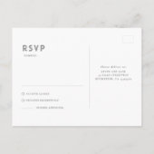 Sterrennacht grijs en goud bruiloft RSVP Briefkaart (Achterkant)