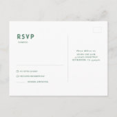 Sterrennacht Groene en Gouden Huwelijk RSVP Briefkaart (Achterkant)