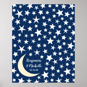 Sterrennacht Guest Book Poster - 100 ruimtes