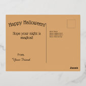 Sterrennacht Halloween Folie Briefkaart (Achterkant)
