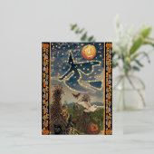 Sterrennacht Halloween Folie Briefkaart (Staand Voorkant)