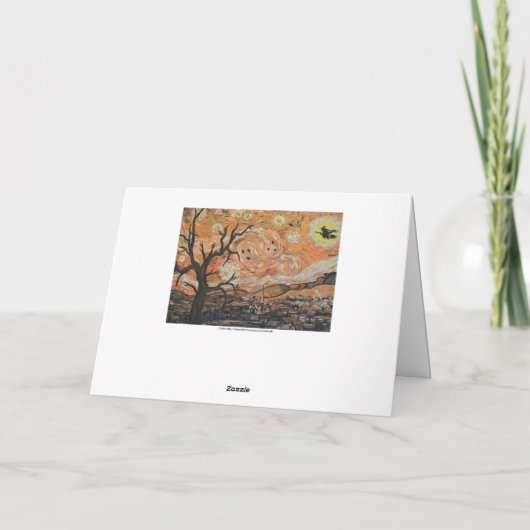 Sterrennacht Halloween Kaart (Achterkant)