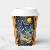 Sterrennacht Halloween Papieren Bekers (Achterkant)