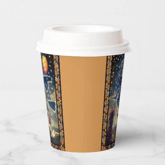 Sterrennacht Halloween Papieren Bekers (Rechts)