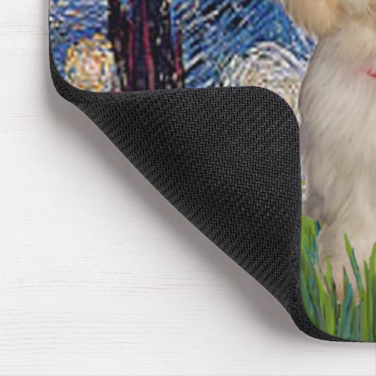 Sterrennacht - Havanese Puppy Muismat (Hoek)