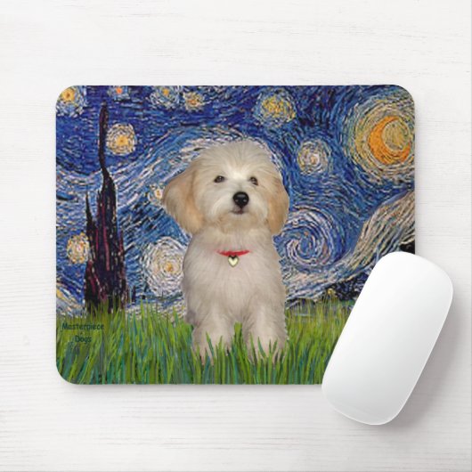 Sterrennacht - Havanese Puppy Muismat (Met muis)