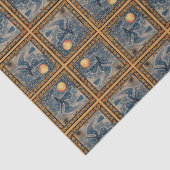 Sterrennacht heks met vierkante Herfst grens Tissuepapier (Detail)