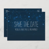 Sterrennacht Hemel Hemels Bewaar de Datum Postkaar Aankondigingskaart (Voorkant / Achterkant)