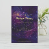 Sterrennacht Hemel Watercolor Bruiloft (Staand voorkant)
