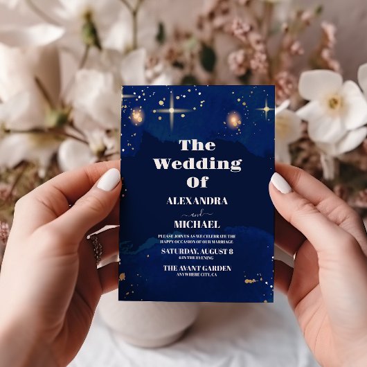 Sterrennacht Hemellichthoofdwedding Kaart