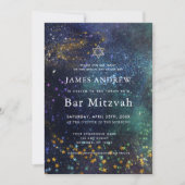 Sterrennacht Hemellickt Bar Mitswa Kaart (Voorkant)
