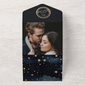 Sterrennacht Hemelse bruiloft All In One Uitnodiging (Buitenkant)