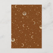 Sterrennacht hemelse bruiloft details informatiekaartje (Achterkant)