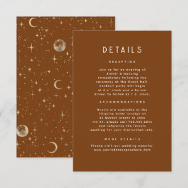 Sterrennacht hemelse bruiloft details informatiekaartje