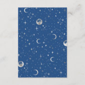 Sterrennacht hemelse bruiloft details informatiekaartje (Achterkant)
