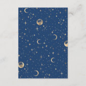 Sterrennacht hemelse bruiloft details informatiekaartje (Achterkant)