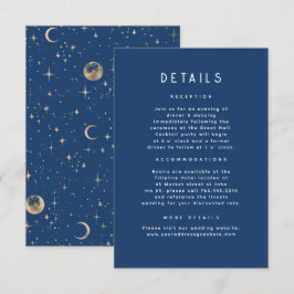 Sterrennacht hemelse bruiloft details informatiekaartje