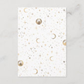 Sterrennacht hemelse bruiloft details informatiekaartje (Achterkant)