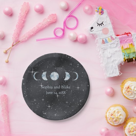 Sterrennacht Hemelse bruiloft Papieren Bordje (Feest)