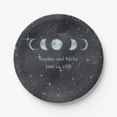 Sterrennacht Hemelse bruiloft Papieren Bordje (Voorkant)