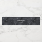 Sterrennacht Hemelse bruiloft Waterfles Etiket (Enkel label)