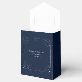 Sterrennacht Hemelse Trouw Navyblauw Elegant Bedankdoosjes