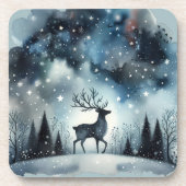 Sterrennacht Hert Bier Onderzetter (Voorkant)