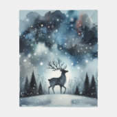 Sterrennacht Hert Fleece Deken (Voorkant)