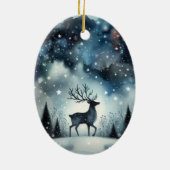 Sterrennacht Hert Keramisch Ornament (Achterkant)