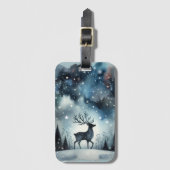 Sterrennacht herten bagagelabel (Voorkant (verticaal))