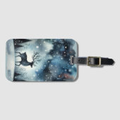 Sterrennacht herten bagagelabel (Voorkant (horizontaal))