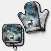 Sterrennacht Herten Ovenwant & Pannenlap Set (Voorkant / Achterkant)