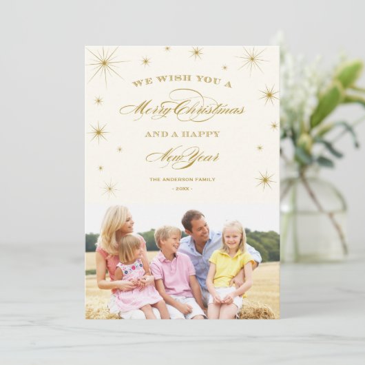 STERRENNACHT | HOLIDAIRE FOTOKAART FEESTDAGENKAART (Staand voorkant)