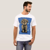 Sterrennacht Hondenpuppy poedel T-shirt (Voorkant volledig)