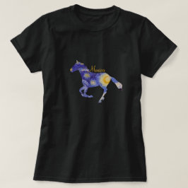 Sterrennacht Horse Silhouette Custom Monogram Art T-shirt
