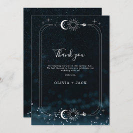 Sterrennacht Huwelijk Celestial Dank u kaart