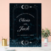 Sterrennacht Huwelijk Hemelse Uitnodiging, Galaxy Acryl Bord (Huwelijk)