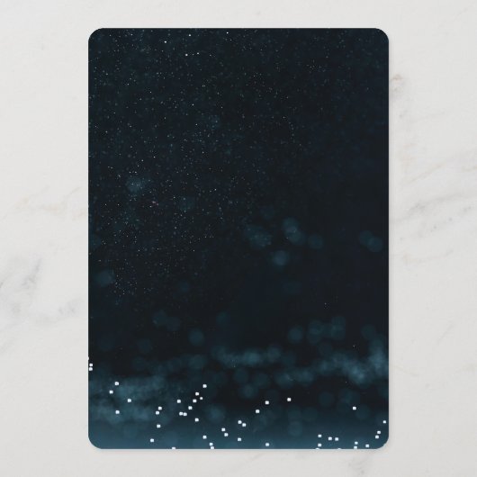 Sterrennacht Huwelijk Hemelse Uitnodiging, Galaxy Menu (Achterkant)